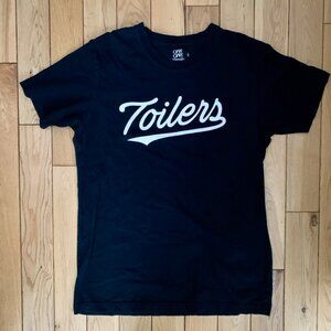 Toilers Tee Oak Oar Men’s Small Black Outdoor Casual Running Hiking Camping Logo